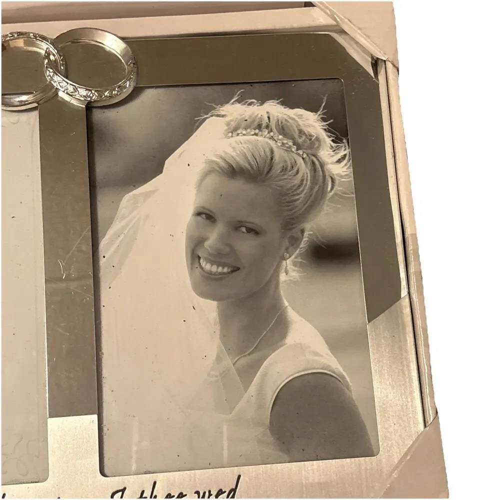With This Ring, I Thee Wed 2-Opening 5x7 Wedding Invitation Photo Frame